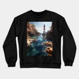 abandoned lighthouse, 3D rendered Crewneck Sweatshirt